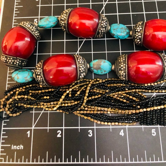 Vintage Southwestern Turquoise Bead Necklace lot - Picture 8 of 13
